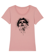 Boy looking up - dripping mask Tricou mânecă scurtă guler larg fitted Damă Expresser
