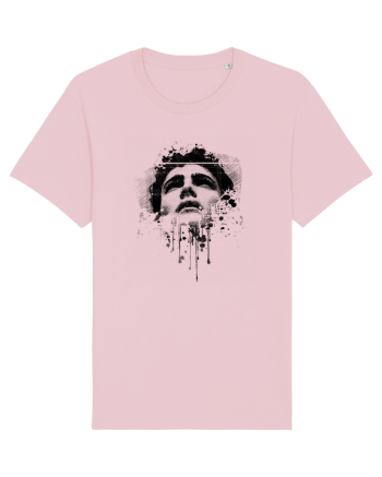 Boy looking up - dripping mask Cotton Pink