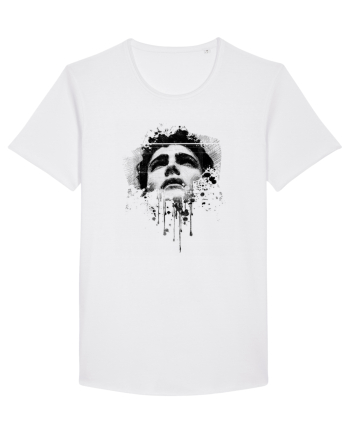 Boy looking up - dripping mask White