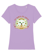 Cu burta pe carte Tricou mânecă scurtă guler larg fitted Damă Expresser