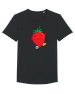 Happy strawberry :) Tricou mânecă scurtă guler larg Bărbat Skater