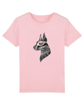 Puppy outside, bad kitty inside Cotton Pink