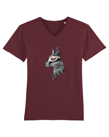 Puppy outside, bad kitty inside Burgundy