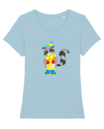 Raton cu fular Tricou mânecă scurtă guler larg fitted Damă Expresser