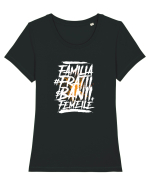 Familia, Frații, Banii, Femeile Tricou mânecă scurtă guler larg fitted Damă Expresser