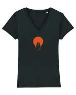 Home Alone Tricou mânecă scurtă guler V Damă Evoker