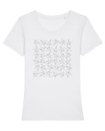 Black Star Tricou mânecă scurtă guler larg fitted Damă Expresser