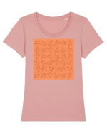 Orange Star Tricou mânecă scurtă guler larg fitted Damă Expresser