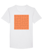 Orange Star Tricou mânecă scurtă guler larg Bărbat Skater