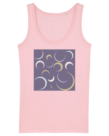 Purple Moon Patterns Cotton Pink