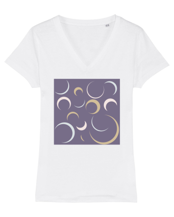 Purple Moon Patterns White