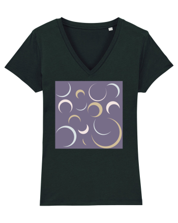 Purple Moon Patterns Black