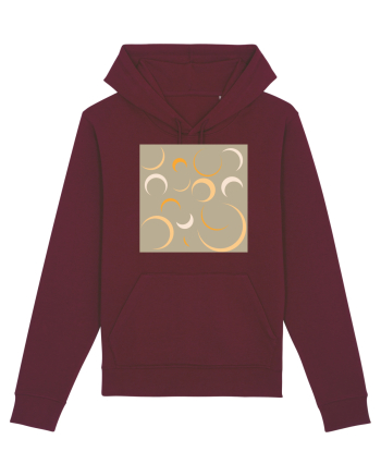 Yellow Moon Patterns Burgundy