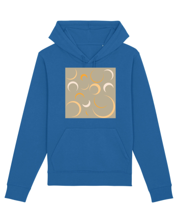 Yellow Moon Patterns Royal Blue