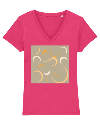 Yellow Moon Patterns Raspberry