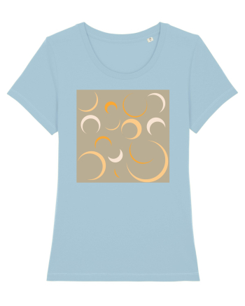 Yellow Moon Patterns Sky Blue