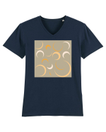 Yellow Moon Patterns Tricou mânecă scurtă guler V Bărbat Presenter