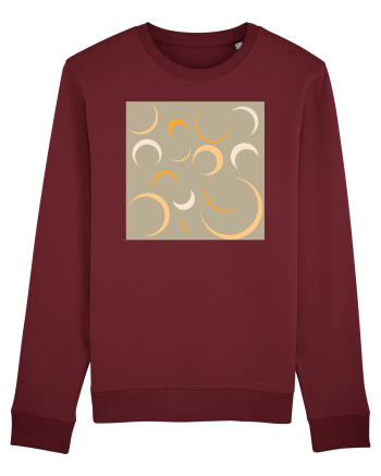 Yellow Moon Patterns Burgundy