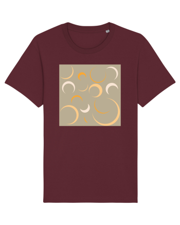 Yellow Moon Patterns Burgundy