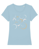 Cream Moons Tricou mânecă scurtă guler larg fitted Damă Expresser