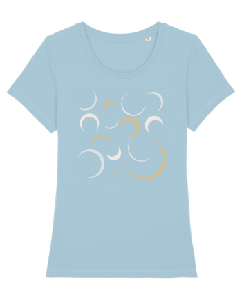 Cream Moons Sky Blue