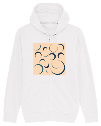 Cream Moon Patterns White