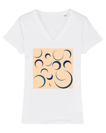 Cream Moon Patterns White