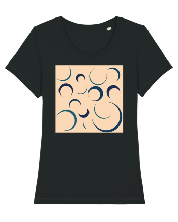 Cream Moon Patterns Black