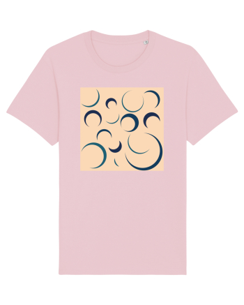 Cream Moon Patterns Cotton Pink