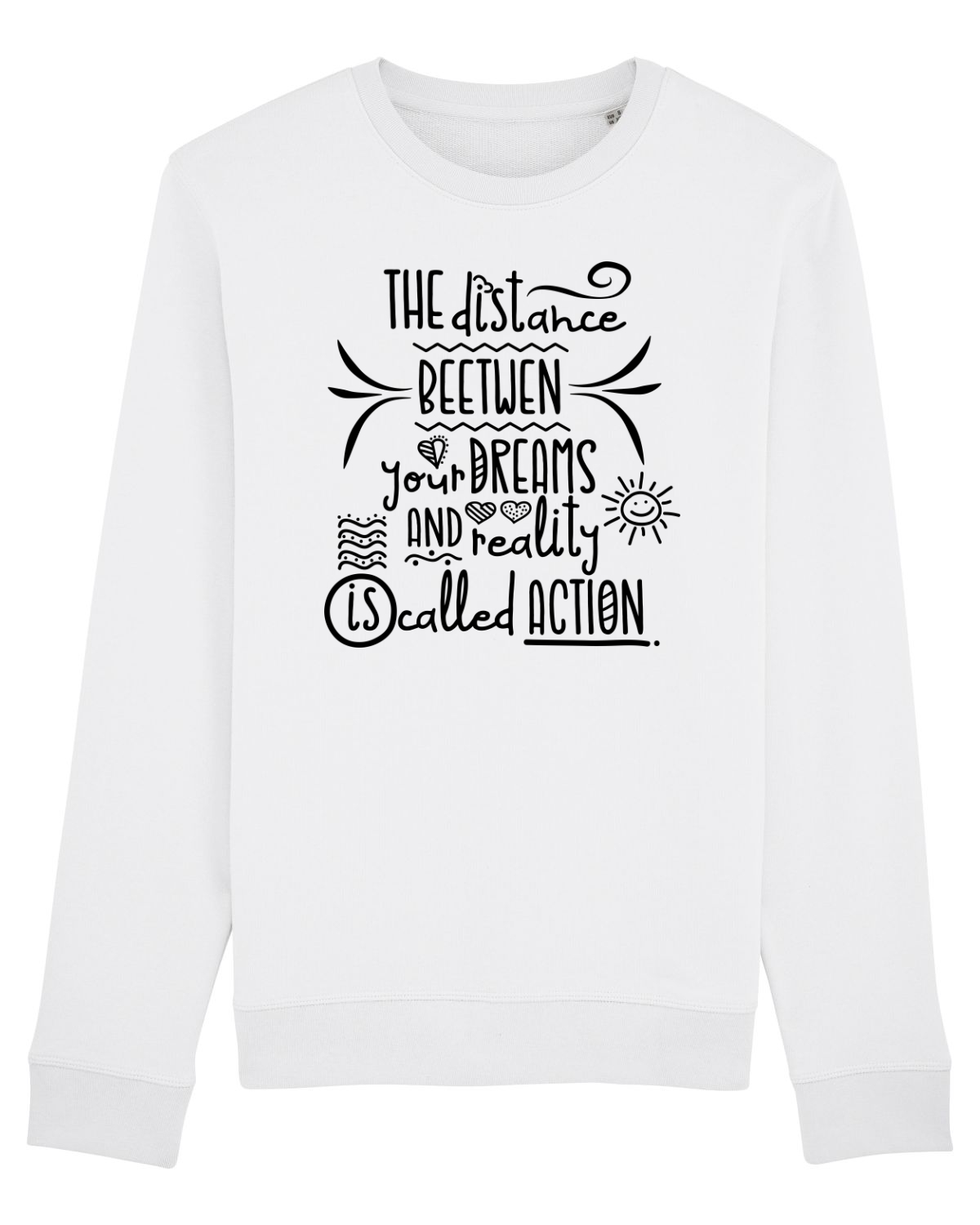 Bluză mânecă lungă Unisex Rise White