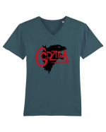 Godzilla Tricou mânecă scurtă guler V Bărbat Presenter