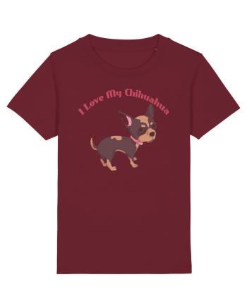 I Love My Chihuahua Burgundy