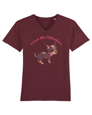 I Love My Chihuahua Burgundy