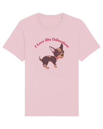 I Love My Chihuahua Cotton Pink