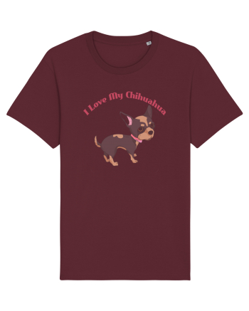 I Love My Chihuahua Burgundy