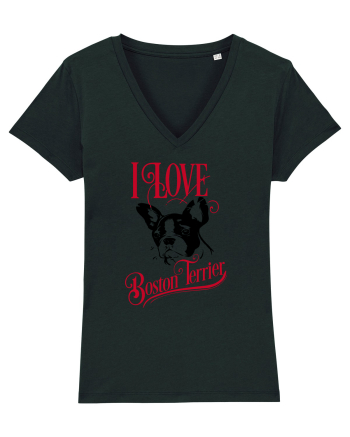 I Love Boston Terrier Black