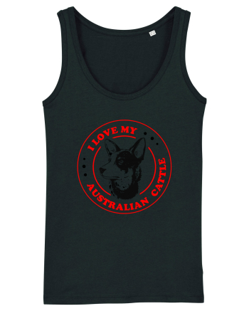 I Love My Australian Cattle Black