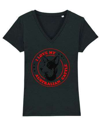I Love My Australian Cattle Black