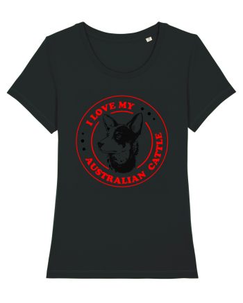 I Love My Australian Cattle Black