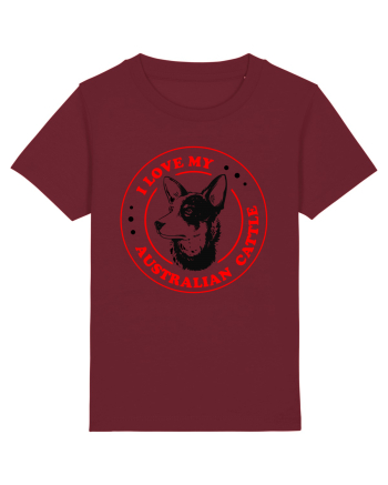 I Love My Australian Cattle Burgundy
