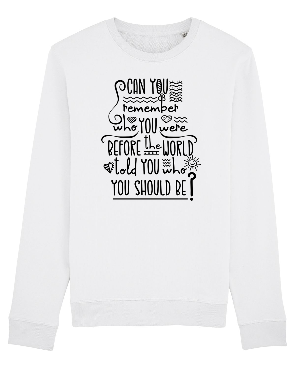 Bluză mânecă lungă Unisex Rise White
