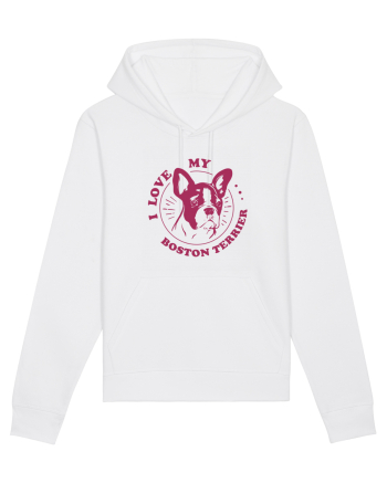 I Love My Boston Terrier White