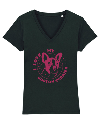 I Love My Boston Terrier Black