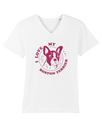 I Love My Boston Terrier White