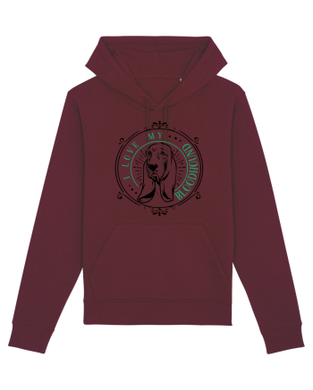I Love My Bloodhound Burgundy