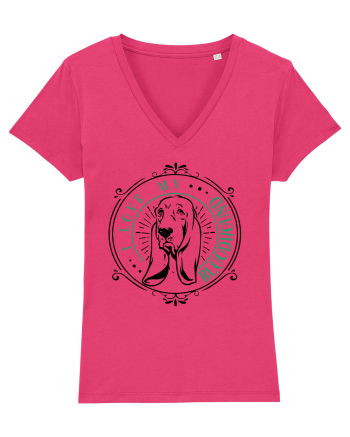 I Love My Bloodhound Raspberry