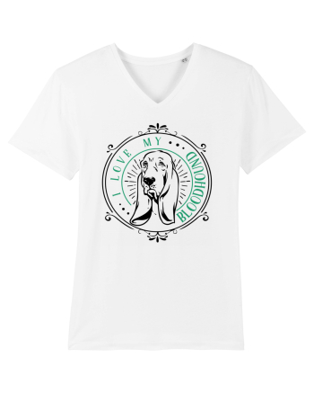 I Love My Bloodhound White