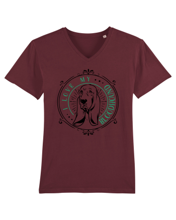 I Love My Bloodhound Burgundy