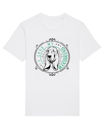 I Love My Bloodhound White