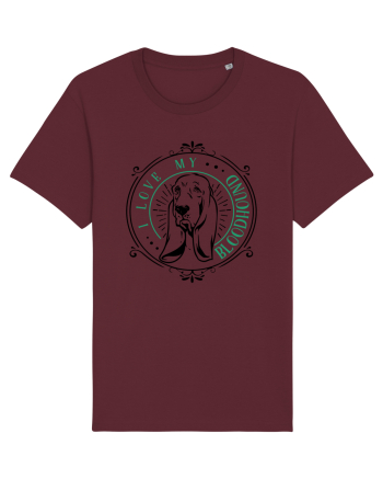 I Love My Bloodhound Burgundy